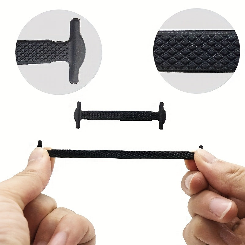 Unisex Elastic No-Tie Shoelaces for Sneakers Canvas Shoes 16 Pieces