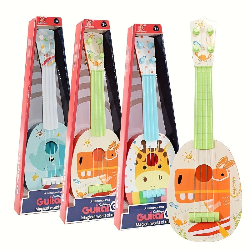 Kids Cartoon Themed 14-Inch Ukulele Toy for Children Educational Musical Instrument