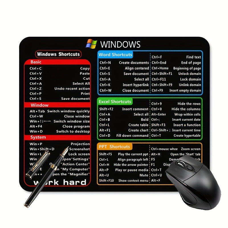 Women Girls Gaming Mouse Pad Non-Slip Rubber Office Computer Laptop 9.45x7.87 Inches