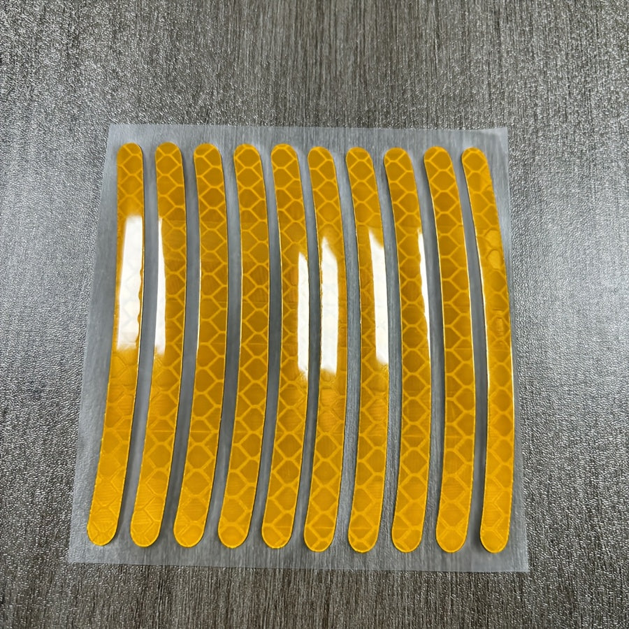 20pcs Reflective Wheel Hub Stickers Glow-in-the-Dark Safety Decals for Cars, Motorcycles, Bicycles