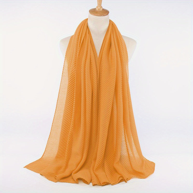 Pañuelo de hiyab de color sólido para mujer, transpirable, protección solar, a prueba de viento, ligero