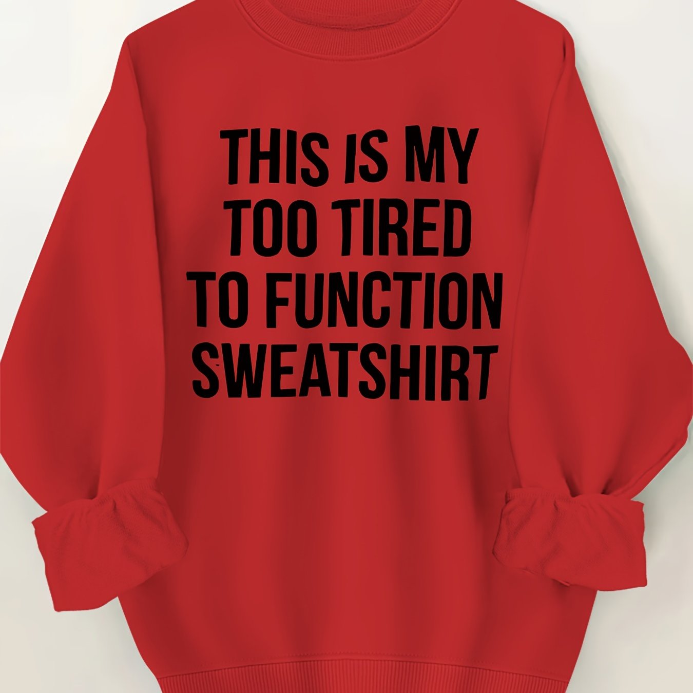 Толстовка бежевого цвета с круглым вырезом и черным принтом для женщин