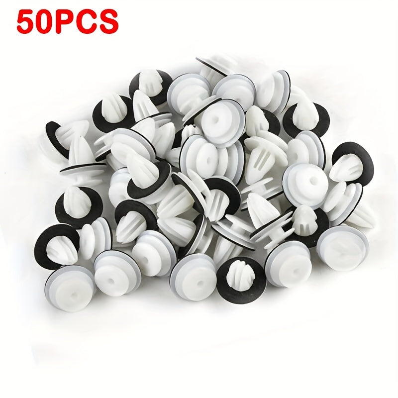 50/100 Pcs Car Door Panel Clips Black White ABS Resin Fasteners Rivets Bumper Clips