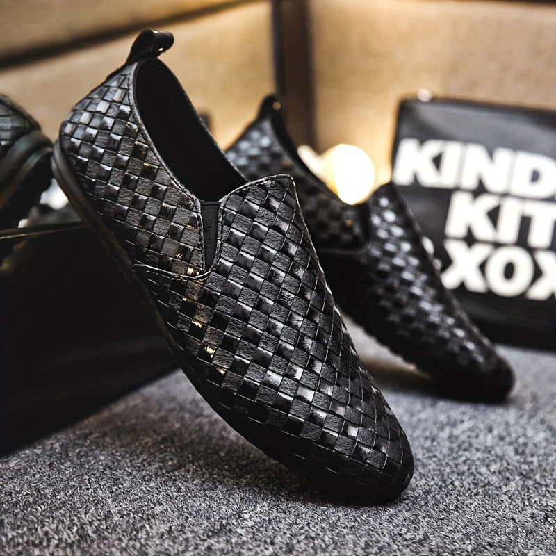 Men's Leather Loafers Slip On Casual Dress Shoes for Men