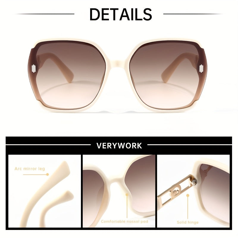 Women's Retro Rectangular Fashion Glasses with Anti-Reflective PC Lenses