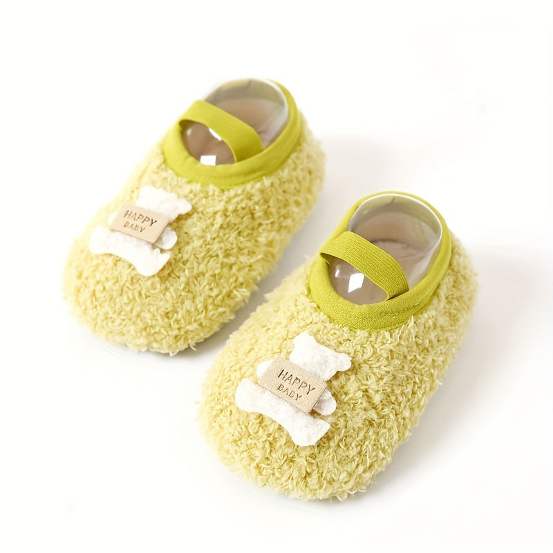 Children's Toddler Bear Slippers for Girls and Boys with Anti-Slip Sole and Lightweight Fabric Design