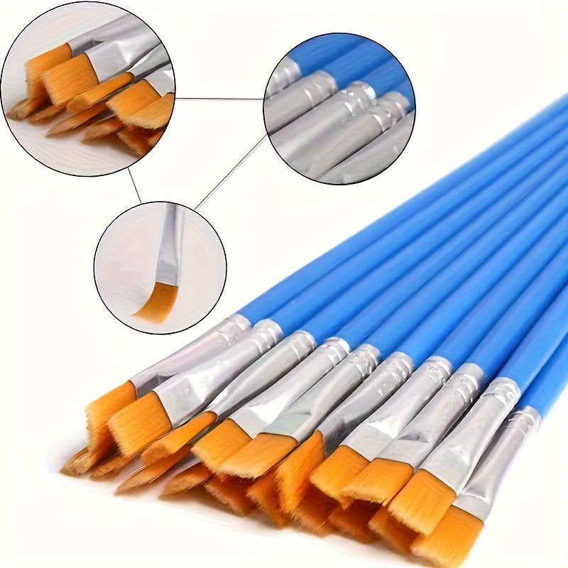 20 шт. синтетических кистей для живописи маслом, акрилом, акварелью, изящных искусств