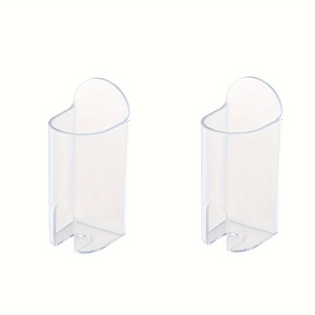 Porta cepillos de dientes de pared de acrílico autoadhesivo, organizador transparente para baño