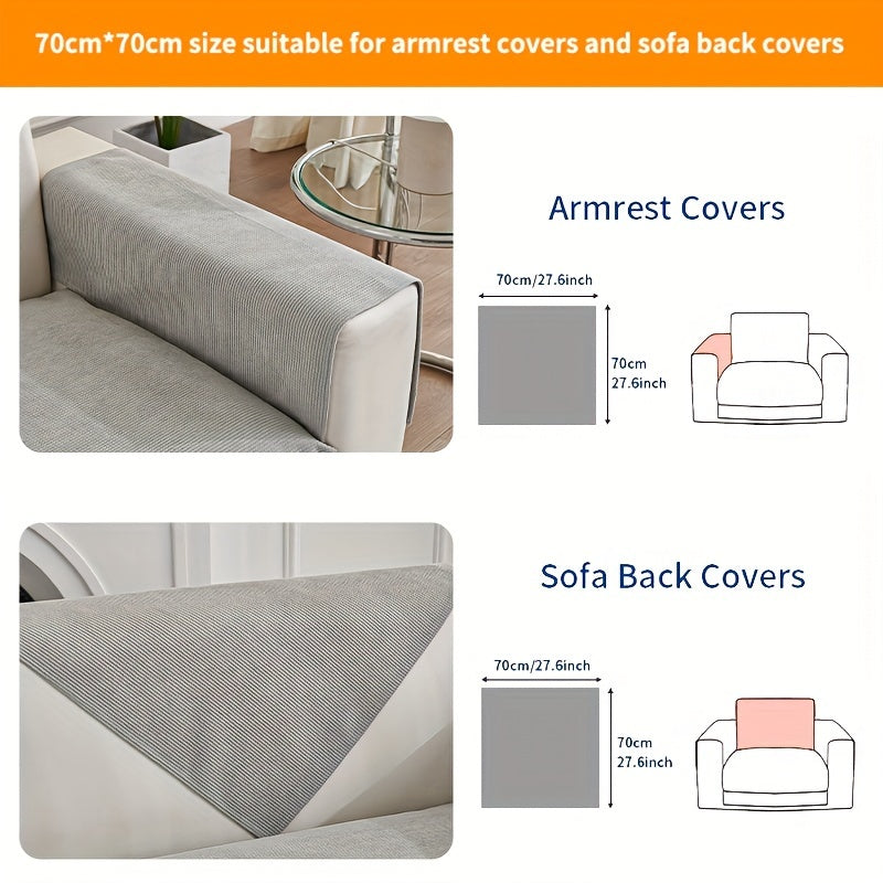 Chenille Sofa Cover Spill-Resistant Pet-Friendly Non-Slip Machine Washable Protector for Various Sofa Sizes
