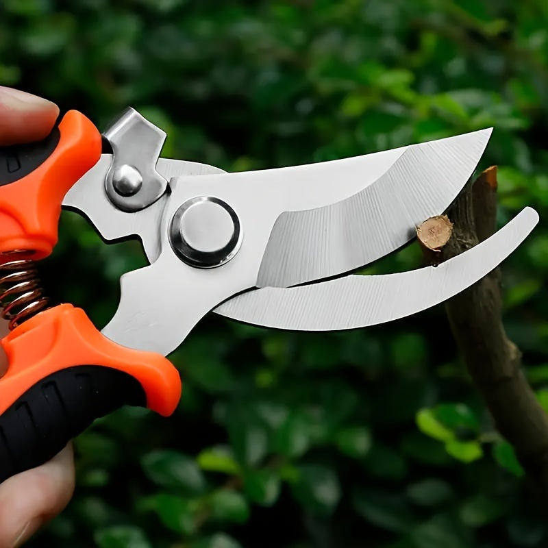 Stainless Steel Pruning Shears for Fruit Trees and Thick Branches Ergonomic Design