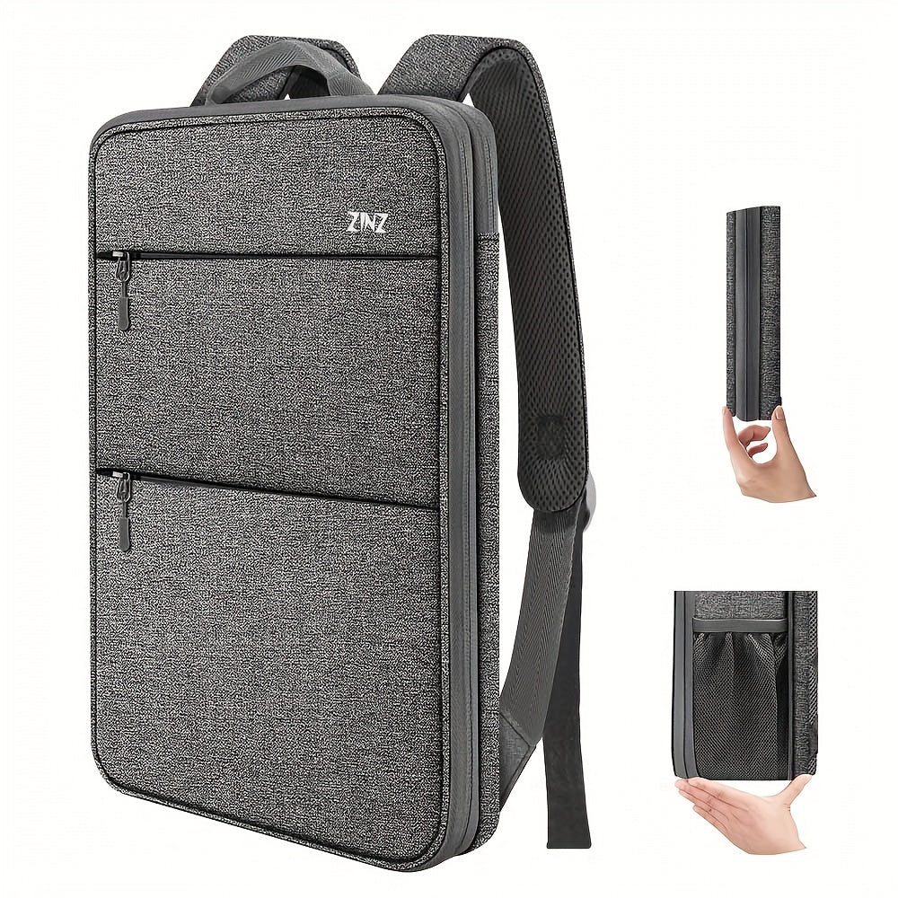 Ultra-Slim Spill-Resistant Laptop Backpack for 35.56-40.64cm MacBooks and Laptops Gray