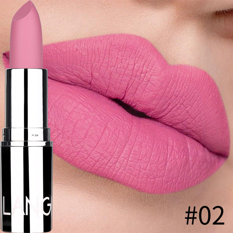 Women's Velvet Lipstick 8-Color Matte Silvery Tube Makeup