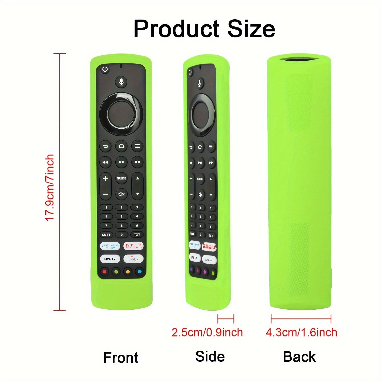 Funda de silicona para control remoto para TV y mandos de medios, funda duradera para Toshiba, JVC, Xiaomi Fire TV, TCL
