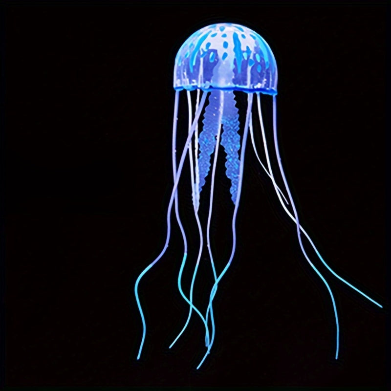 Fluorescent Luminous Silicone Jellyfish Aquarium Decoration for Fish Tanks