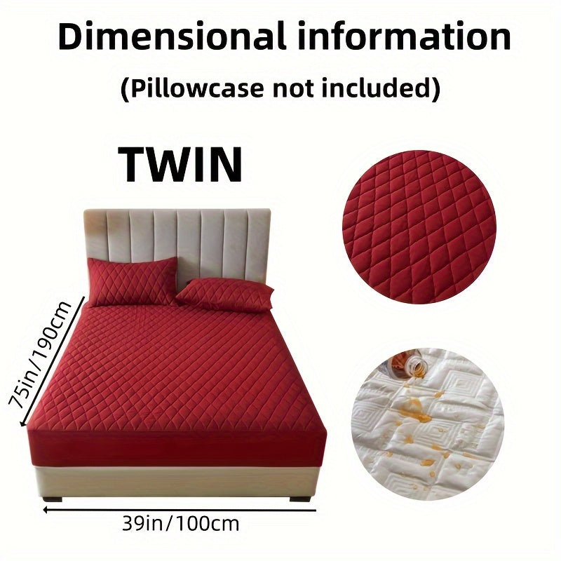 Suv o'tkazmaydigan yostiq himoyachisi, bir-biriga qo'shilgan rangli qatlamli dizayn, suv o'tkazmaydigan, sirpanmaydigan yotoq qoplami