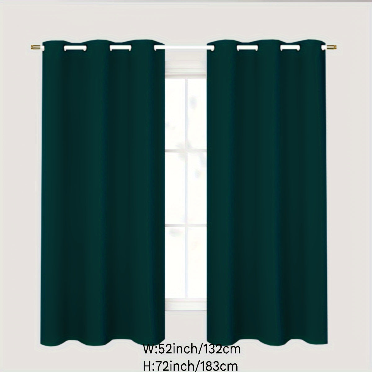 Gray Blackout Curtains for Bedroom Living Room Thermal Insulation Noise Reduction 1PC