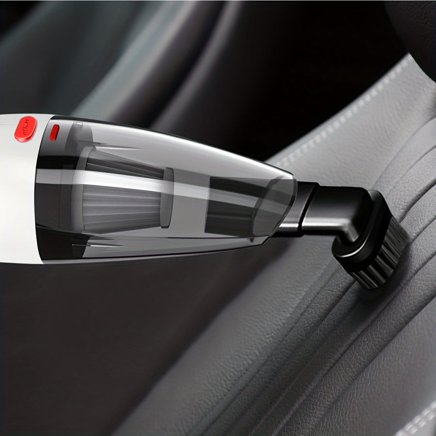Aspiradora de interior para coche, verde y negra, de mano, con fuerte succión, eliminador de polvo