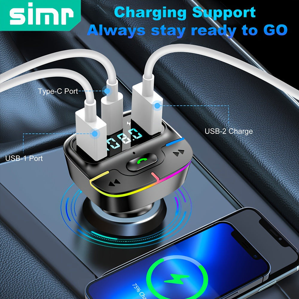 Wireless Car MP3 Player Charger Speaker with Dual USB Fast Charge