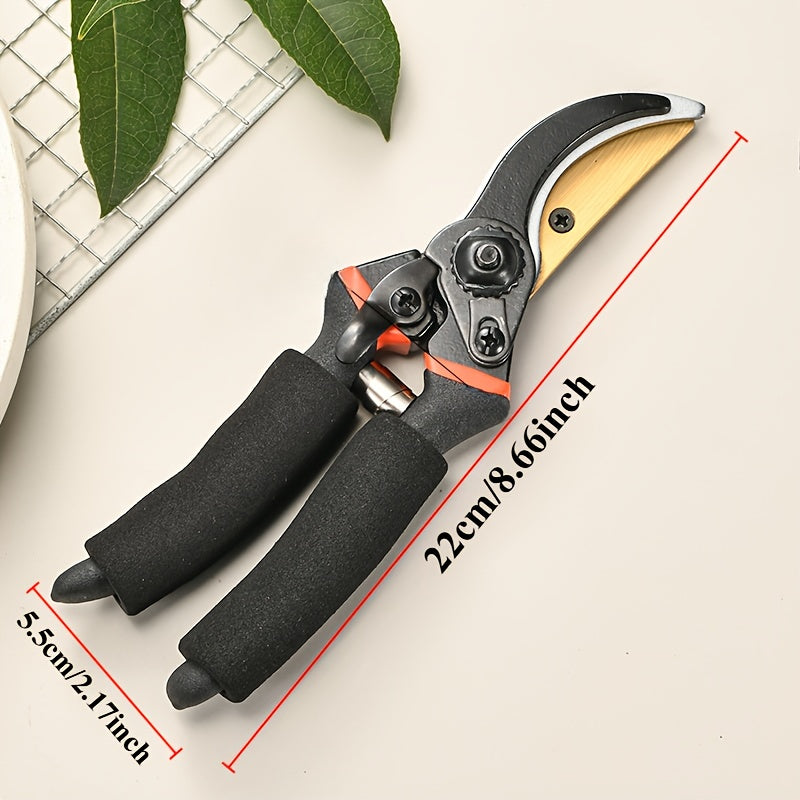 Titanium Bypass Pruning Shears 21.59cm Heavy Duty Garden Scissors Alloy Steel Modern Style