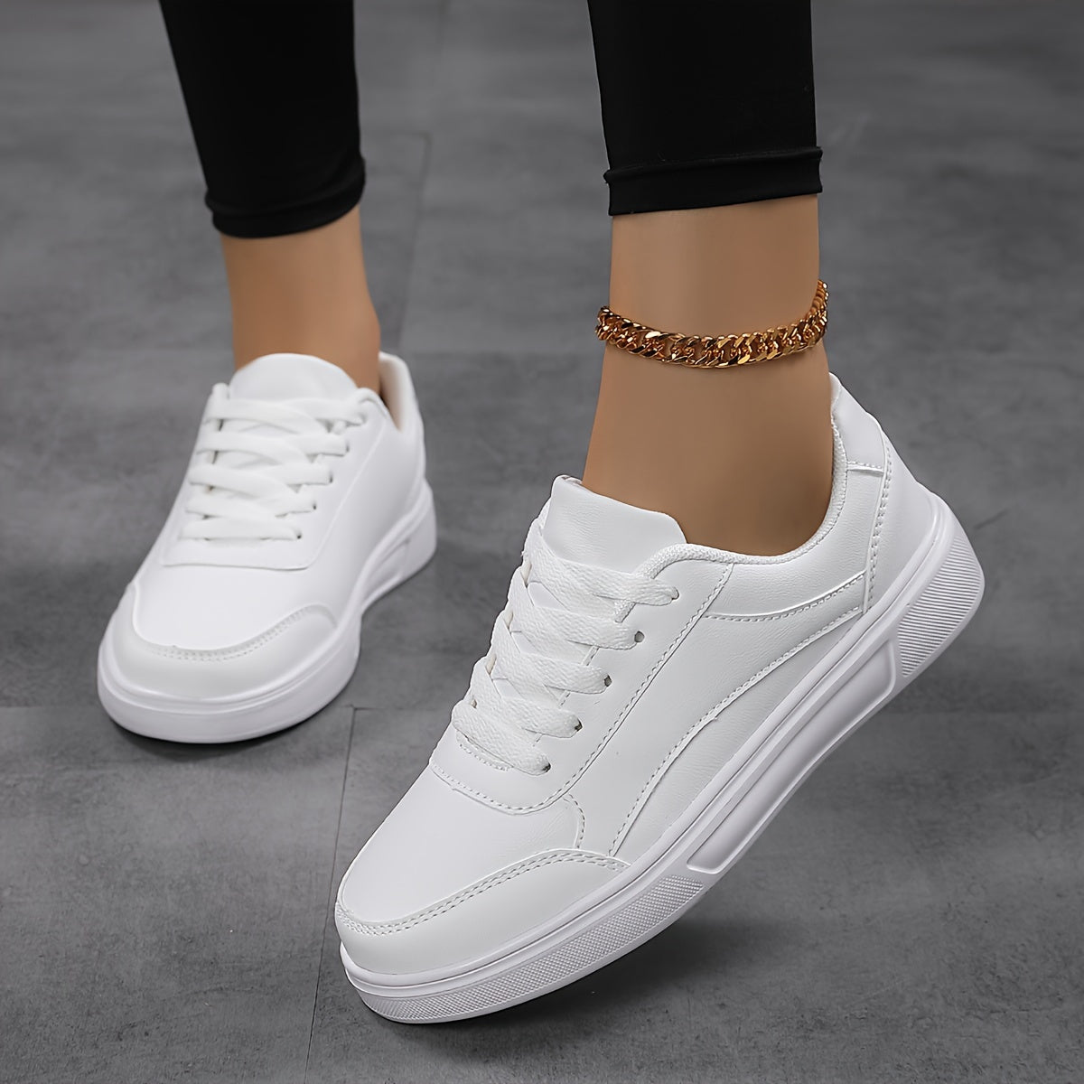 Women's Microfiber Lace-Up Sneakers with Breathable Mesh and Lightweight PHYLON Sole