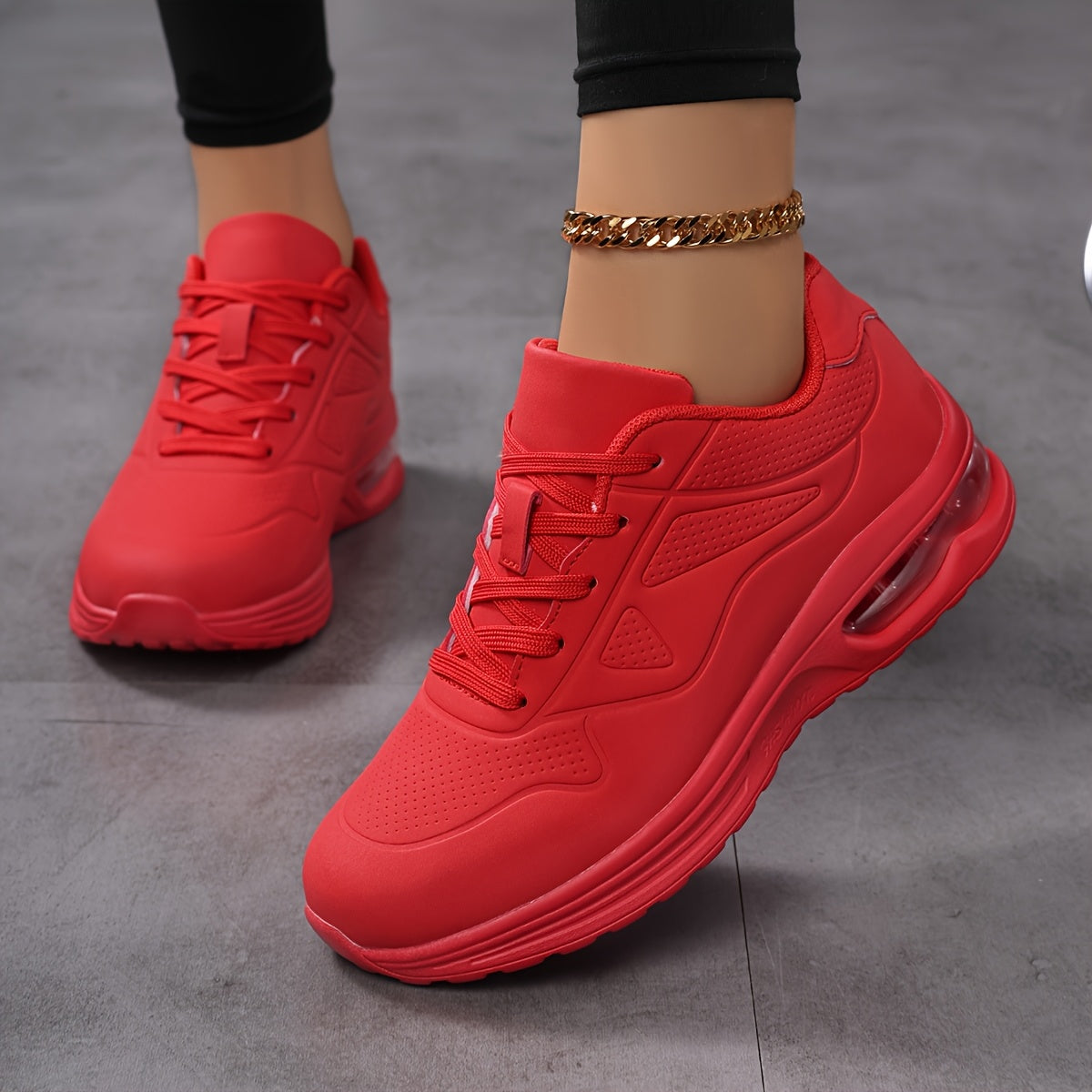 Women's Breathable Mesh Casual Sneakers with Air Cushion and Low Top