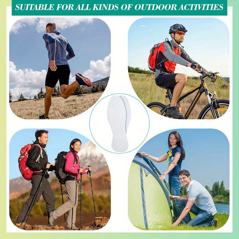 Унисекс дышащие одноразовые стельки для обуви, впитывающие пот и контролирующие запах, ультратонкие, белые, 10 пар