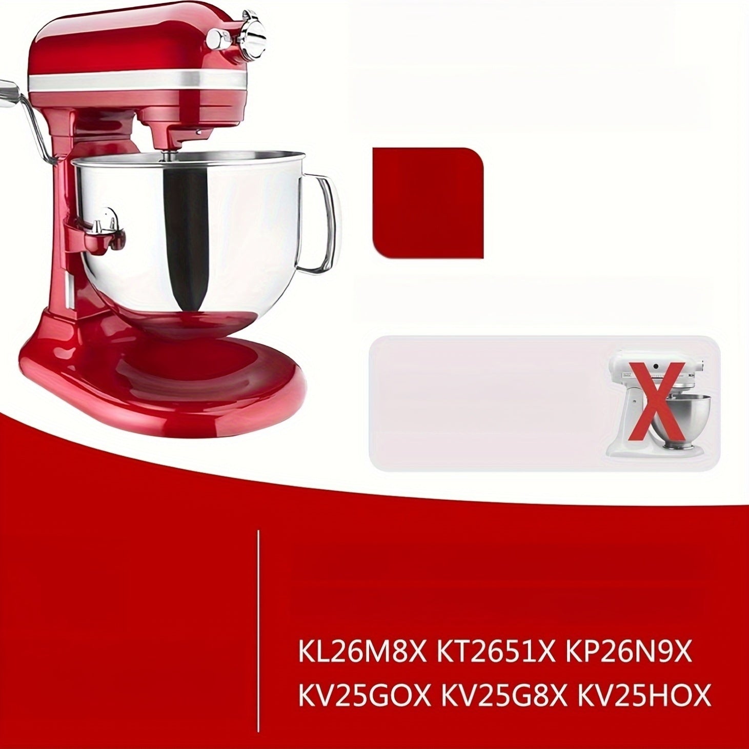 Vertical Mixer Bowl Cover with Splash Guard Fits 6-7 Quart BPA-Free Dishwasher Safe Clear