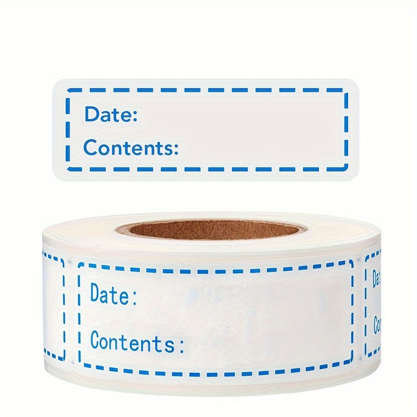 125 Pieces Kitchen Labels for Food Storage Containers and Jars in Blue and Red