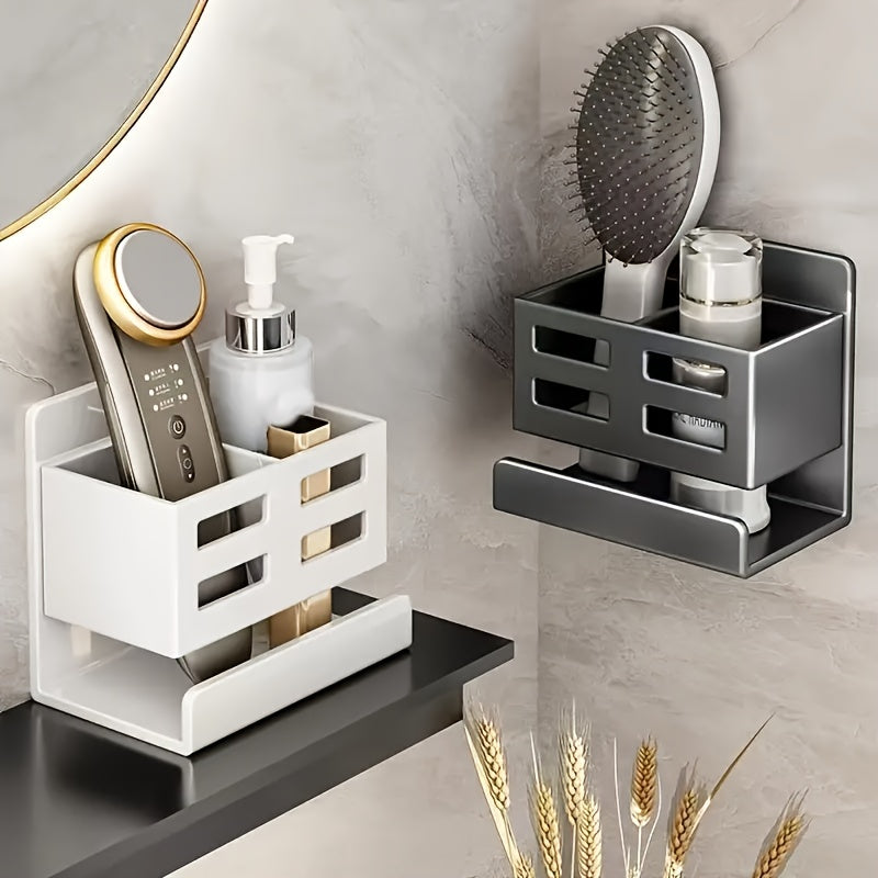 Plastic Bathroom Shelf Organizer for Toothbrush Toothpaste Razor Hair Dryer Kitchen Bathroom Storage 1PC