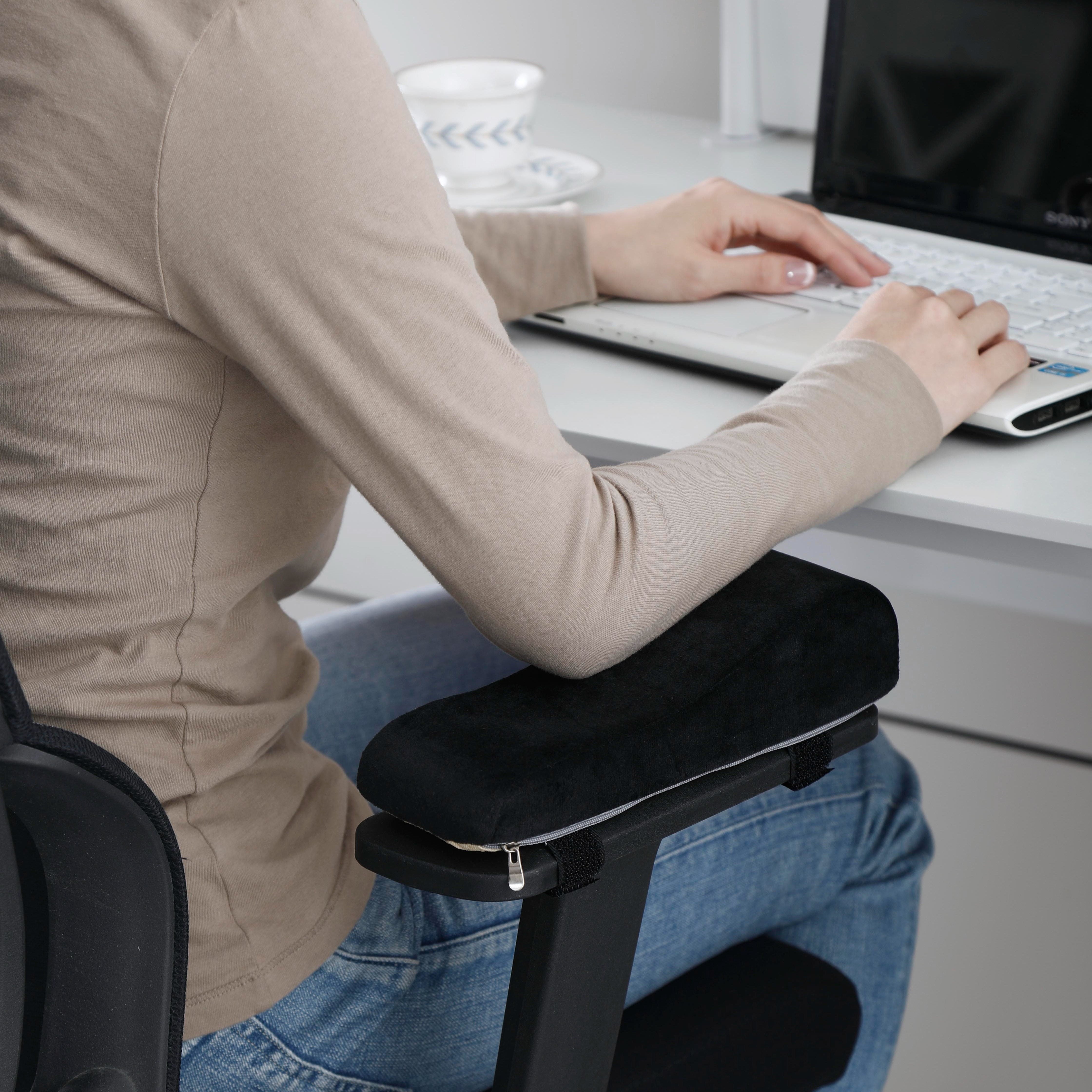 Эргономичная подушка для подлокотника для компьютерных и игровых кресел, покрытие из полиэстера, сердечник из полиуретана, снятие давления