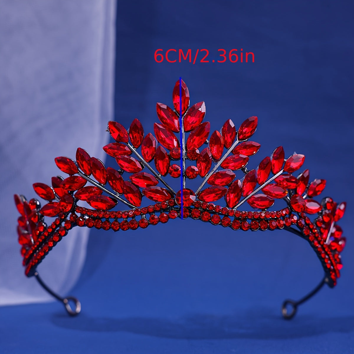 Baroque Style Rhinestone Alloy Wedding Hair Crown Accessories for Women