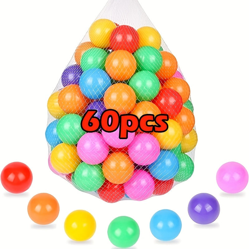 Candy-Colored Ocean Balls Set of 60 or 120 Non-Toxic Kids' Play Balls for Ball Pits and Outdoor Play