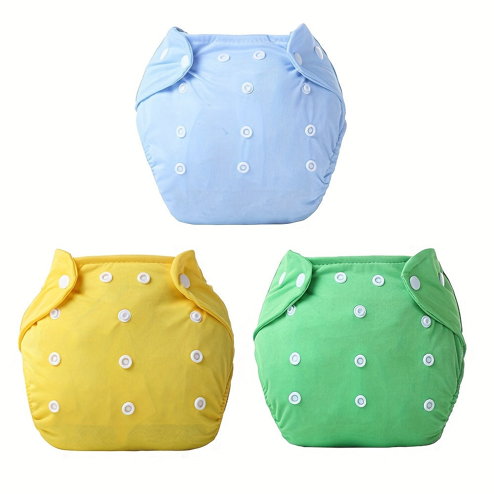 3 ta sozlanadigan bir rangli suv o'tkazmaydigan o'quv pampers to'plami - kichkintoylar uchun qulay mato tortish paypoqlari