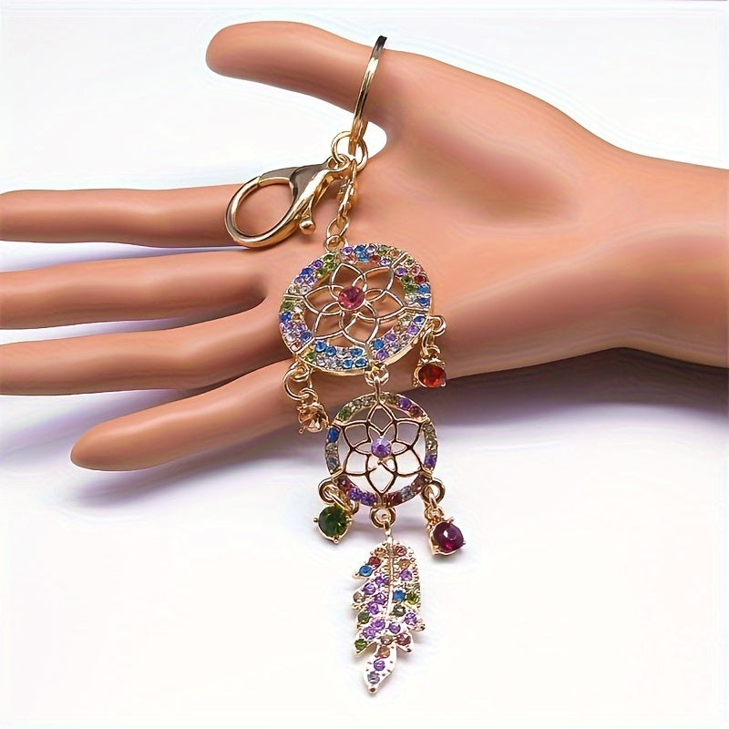 Винтажный бохо стиль автомобильный кулон с деликатным сплавом и стразами, брелок в различных цветах - боhemian брелок