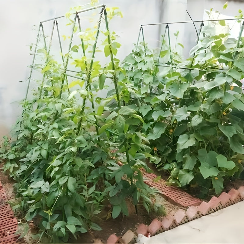 10 Green Plant Support Rattan Racks for Tomatoes Cucumbers Grapes Durable PE Material Set of 10