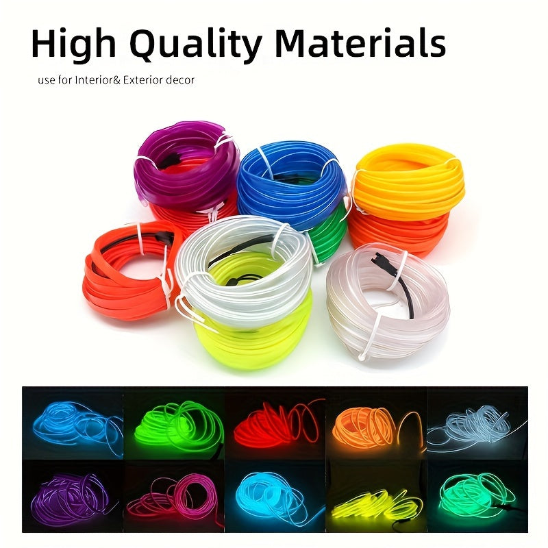 Car Interior LED Strip Lights 16.4Ft USB Neon Atmosphere Ambient Lighting