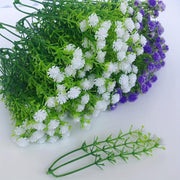 Flores artificiales 50 flores de gypsophila de plástico para decoración, simulando rosas hechas a mano