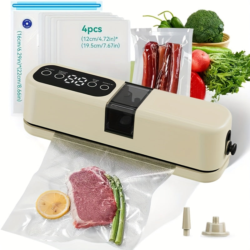 Portable USB vacuum sealing machine with multifunction food preservation for long-term storage