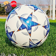 Adult Size 5 Faux Leather Soccer Ball Seamless Hot-Pressed Wear-Resistant Non-Slip