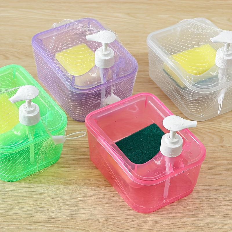 Dispensador automático de jabón para cocina y baño con cepillo para lavar platos