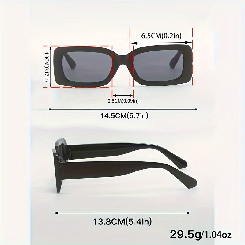 Set of 4 Unisex Black Anti-Glare Fashion Glasses for Driving Beach Travel