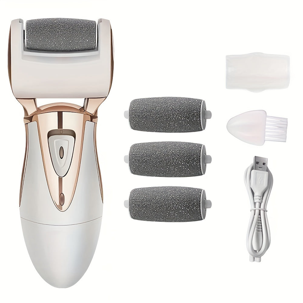 Rechargeable Electric Foot Callus Remover with 5 Grinding Heads USB Powered