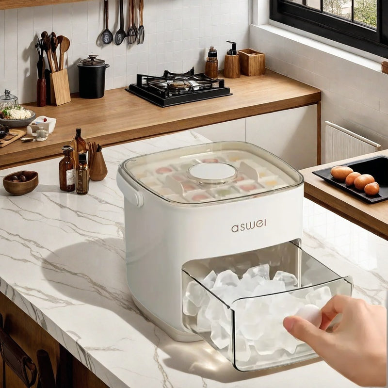 Ice Maker 48 Ice Trays Easy Press Quick Release Food-Grade Plastic Kitchen Gadget