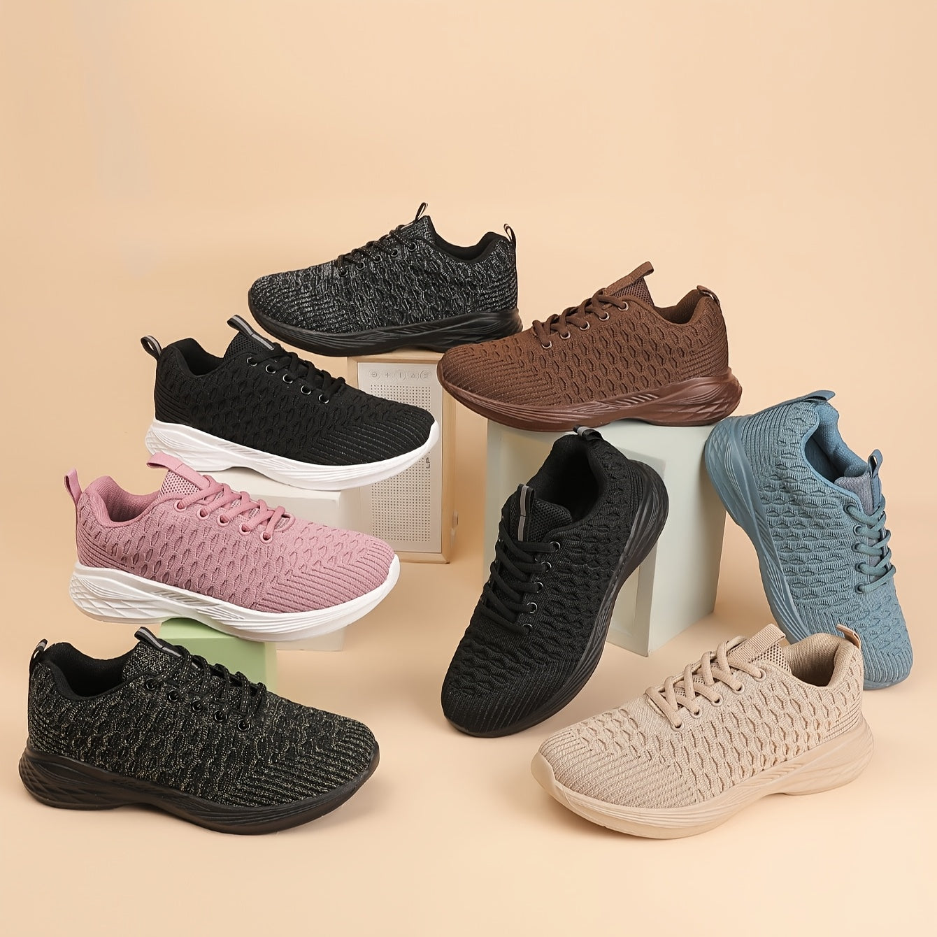 Women's Breathable Running Sneakers Lightweight Cushioned Shoes for Gym and Casual