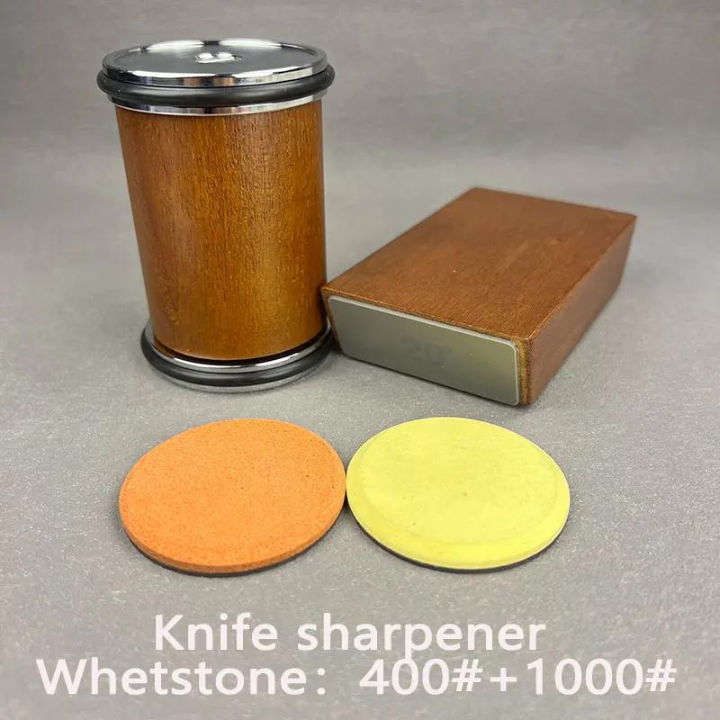 Набор для заточки ножей 15-20 градусов с магнитным держателем и алмазным камнем, кухонный аксессуар
