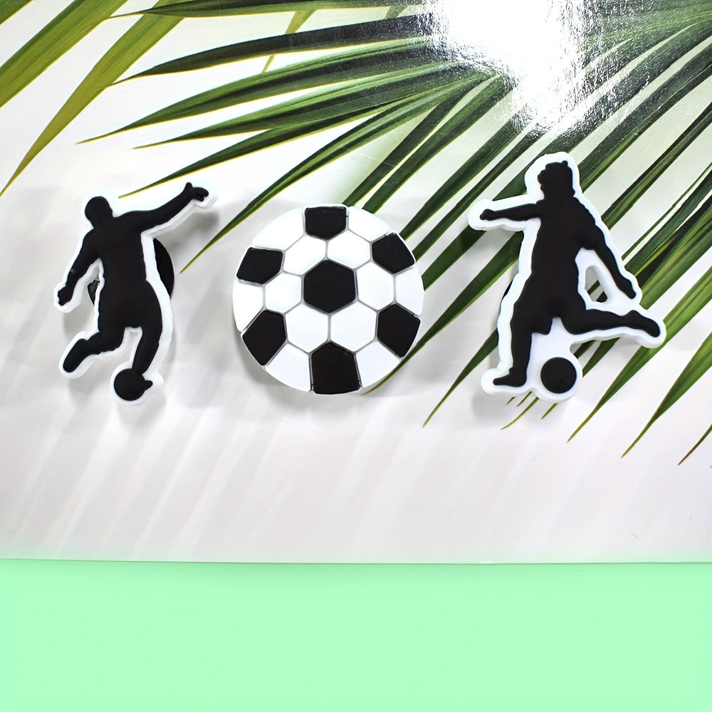 Kids Soccer Shoe Charms Set Soft PVC Sports Jersey Sandal Decorations 30/50/90pcs