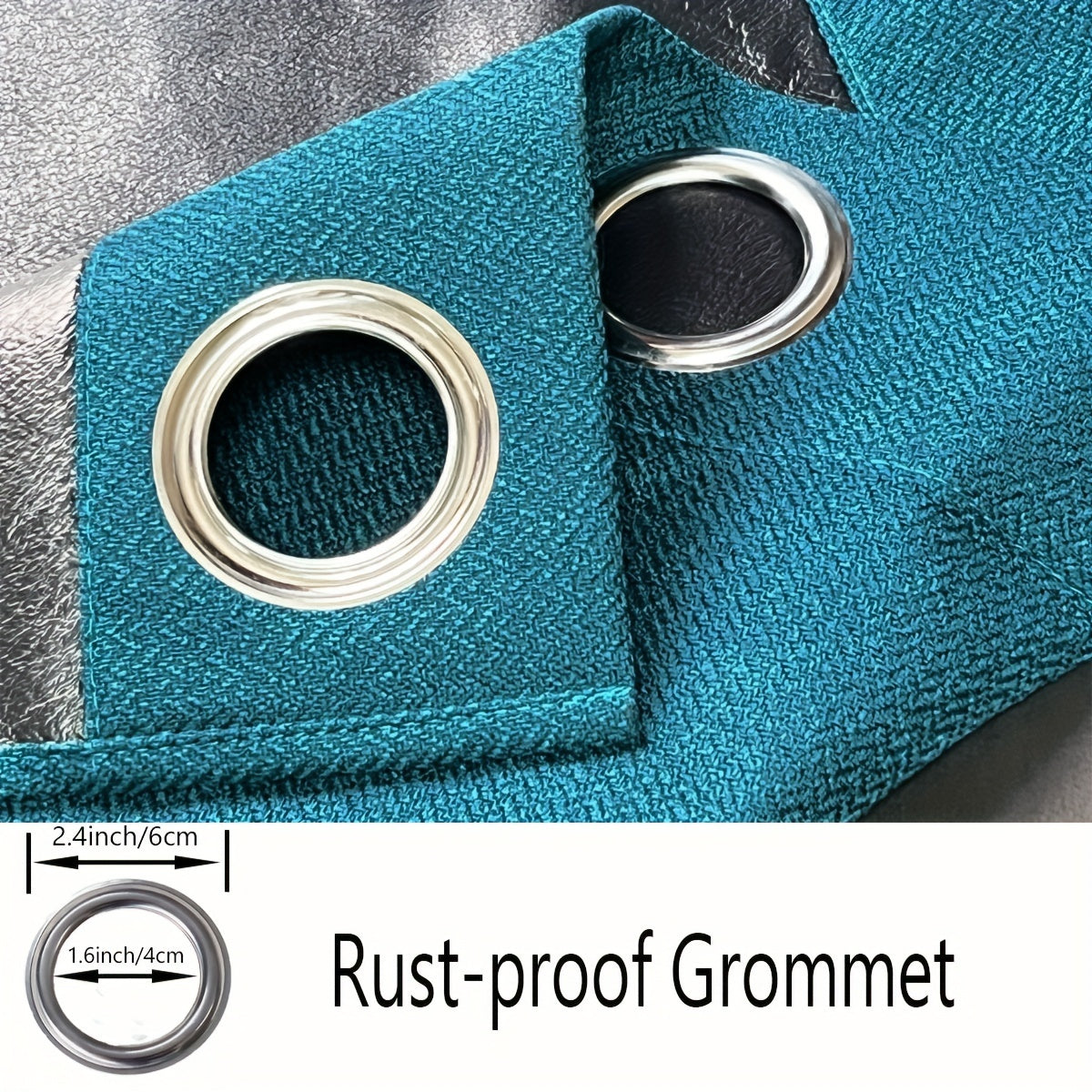 Blackout Faux Linen Textured Curtains Grommet Top for Bedroom Living Room