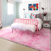 Tie-Dye Plush Area Rug for Living Room and Bedroom, Soft Polyester, Multiple Sizes