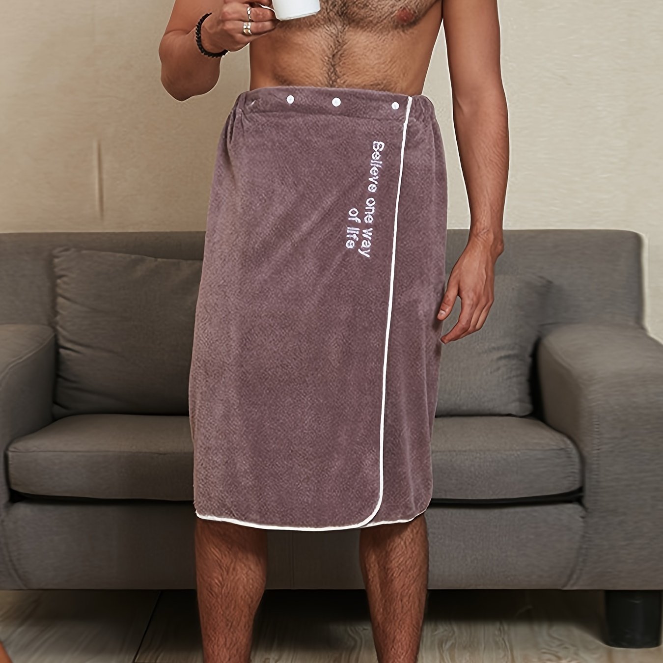 Large Absorbent Bath Skirt with Quick-Drying Material for Home Use