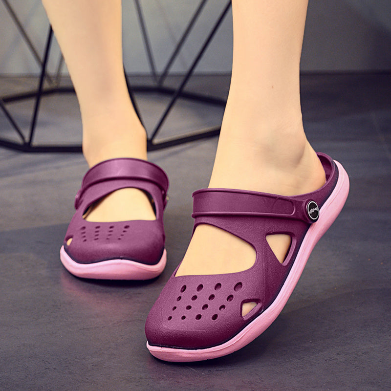 Women’s Waterproof Breathable Flat Clogs Slippers Non Slip Lightweight Durable